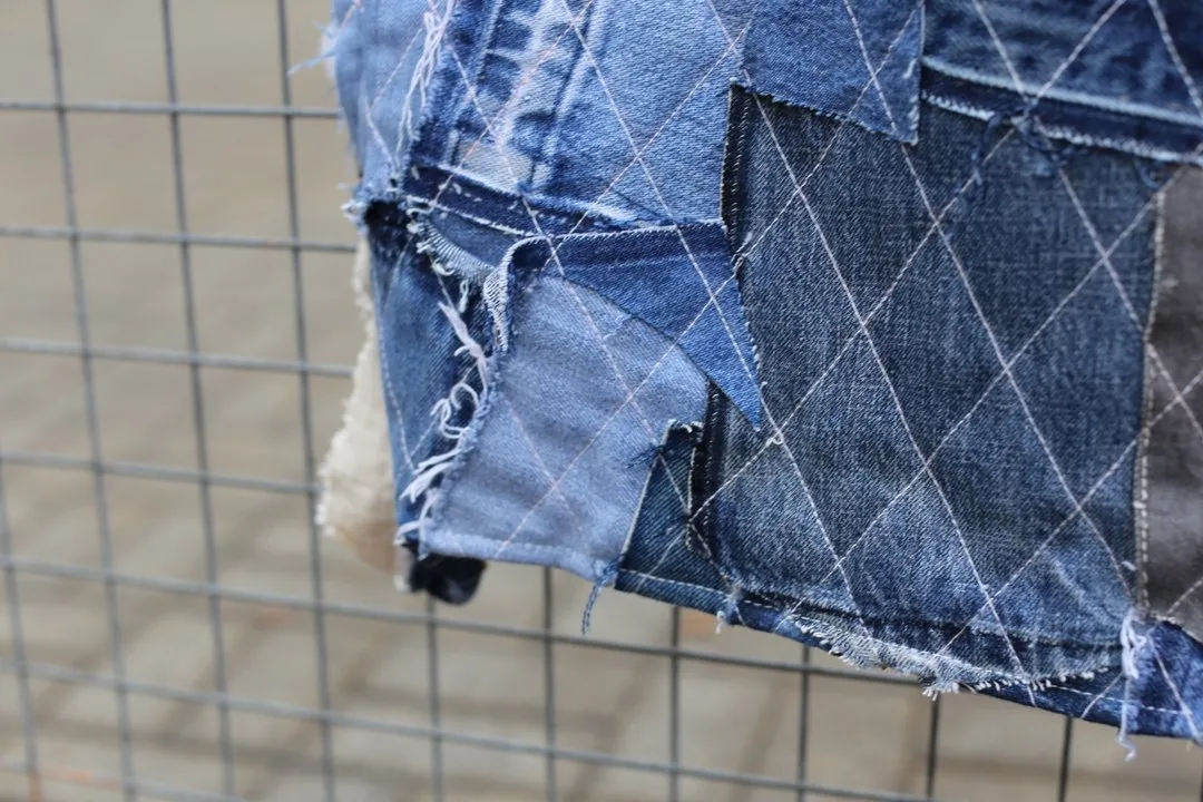 First Edition — Denim Patchwork Tote — Medium