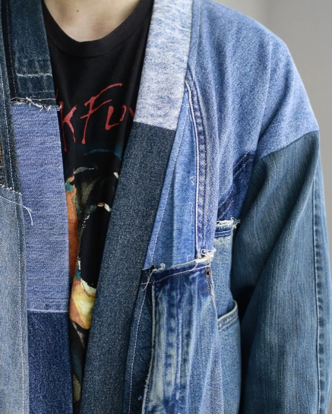 First Edition — Crazy Patchwork Denim Jacket