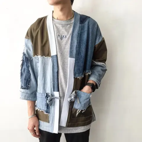 First Edition — Denim & Army Cloth Kimono