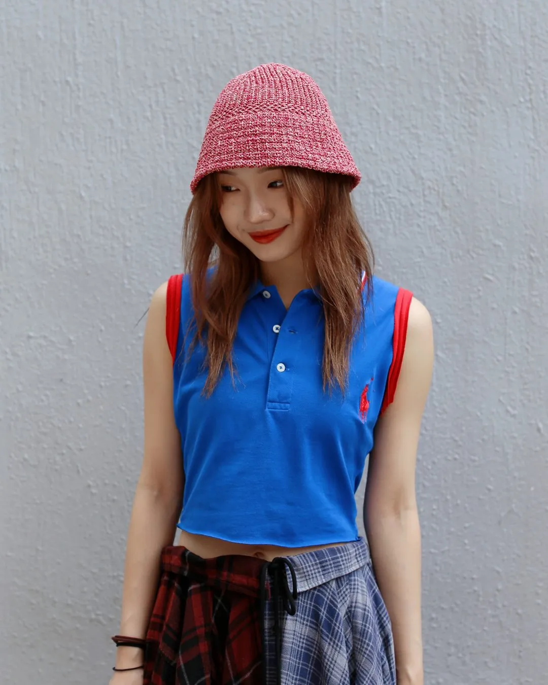First Edition — Cropped Polo Tie-Back Vest