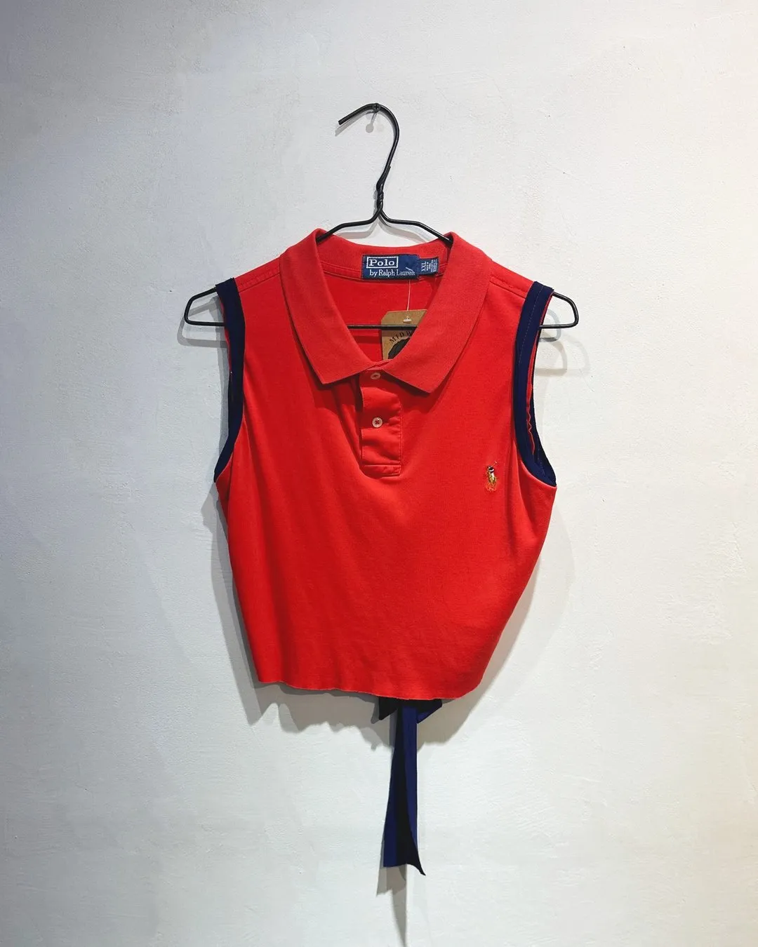 First Edition — Cropped Polo Tie-Back Vest