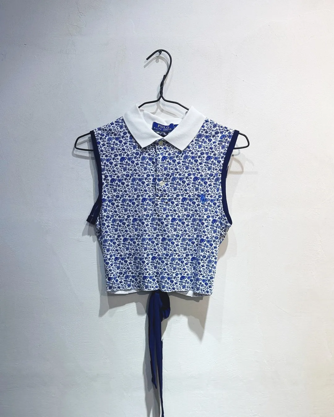 First Edition — Cropped Polo Tie-Back Vest