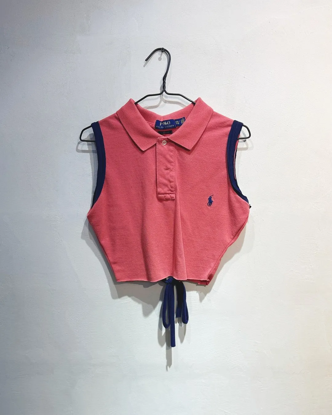First Edition — Cropped Polo Tie-Back Vest
