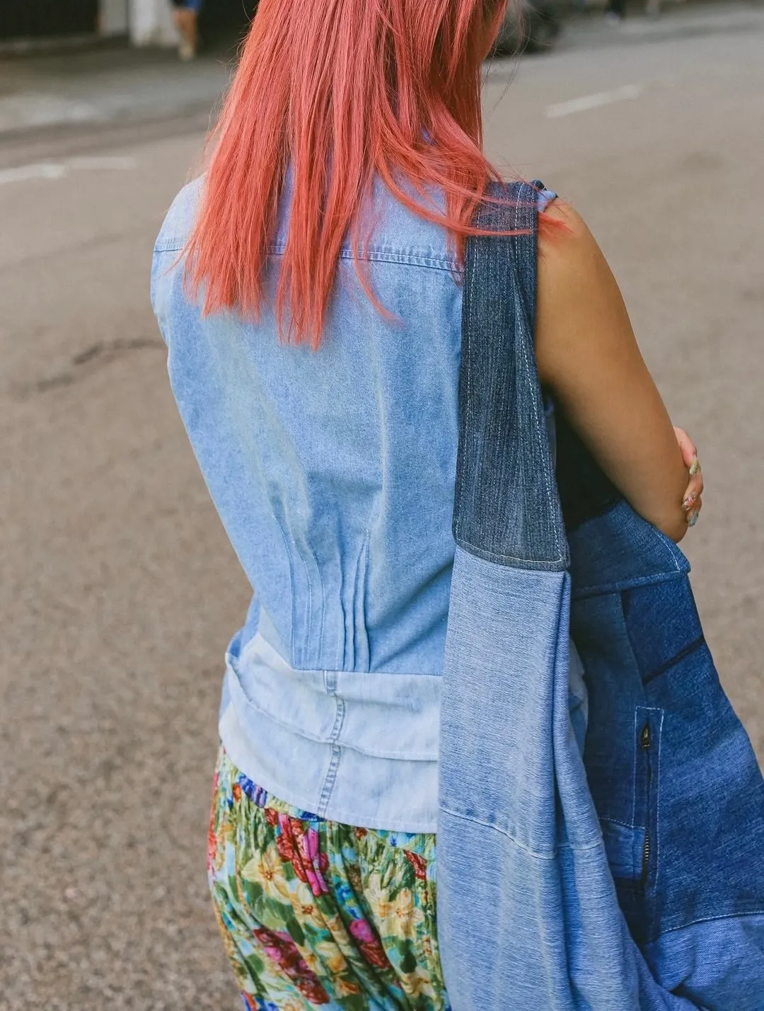First Edition — Patchwork Denim Shirt Vest