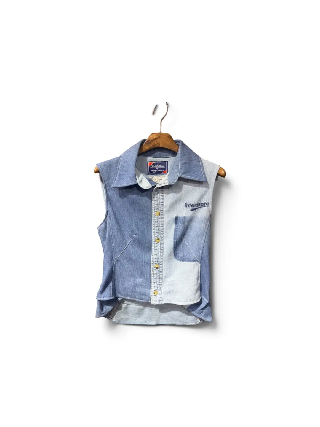First Edition — Patchwork Denim Shirt Vest