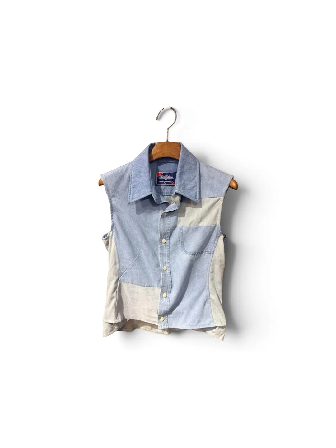 First Edition — Patchwork Denim Shirt Vest