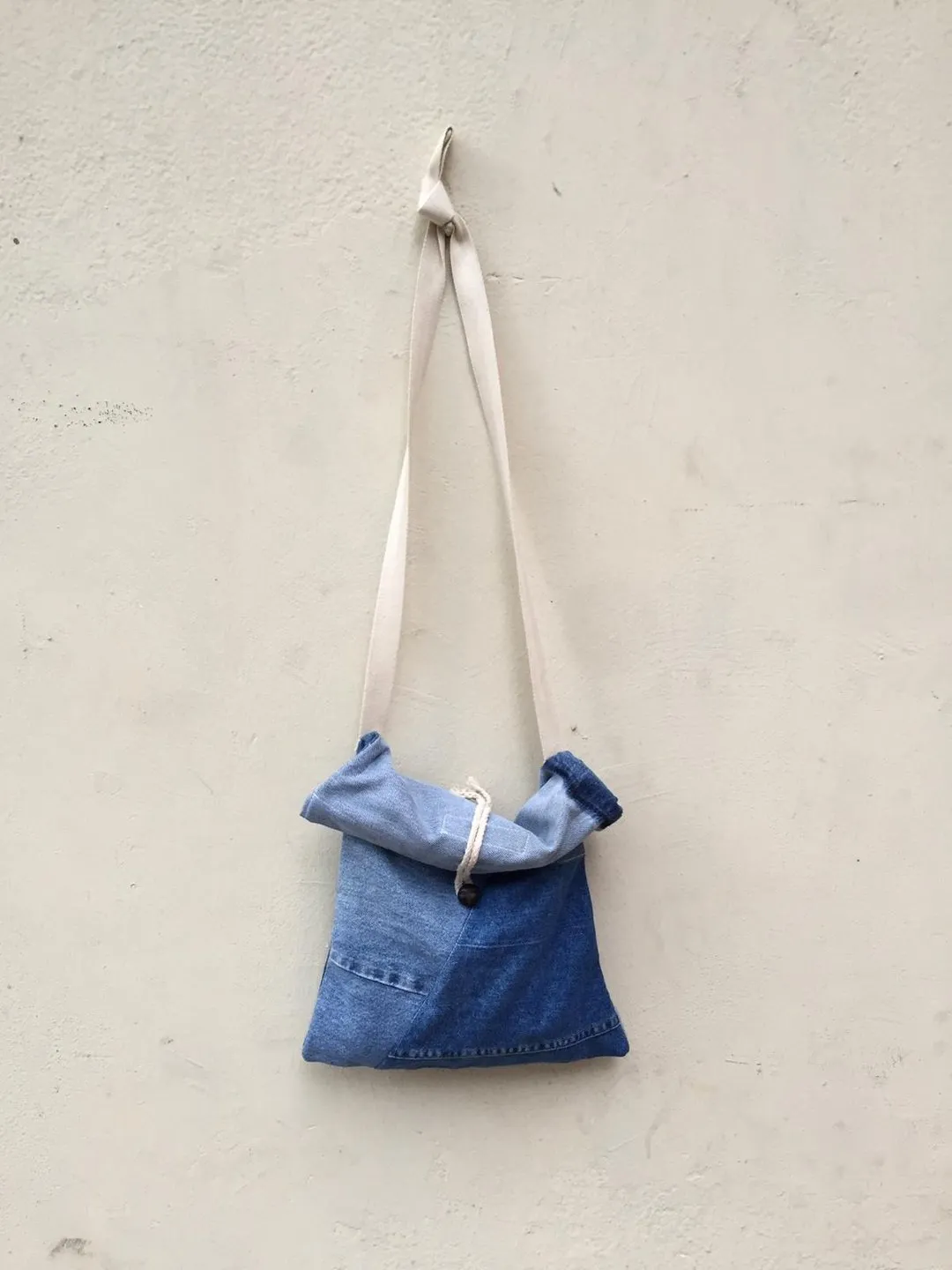 First Edition — Denim Patchwork Pouch