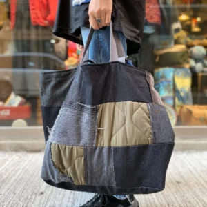 First Edition — Mixed-Fabric Large Tote