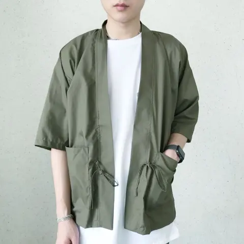 First Edition — Army Green Short-Sleeve Kimono