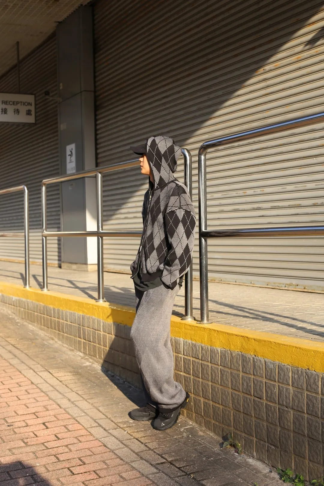 First Edition — Reversible Diamond Knit Trousers