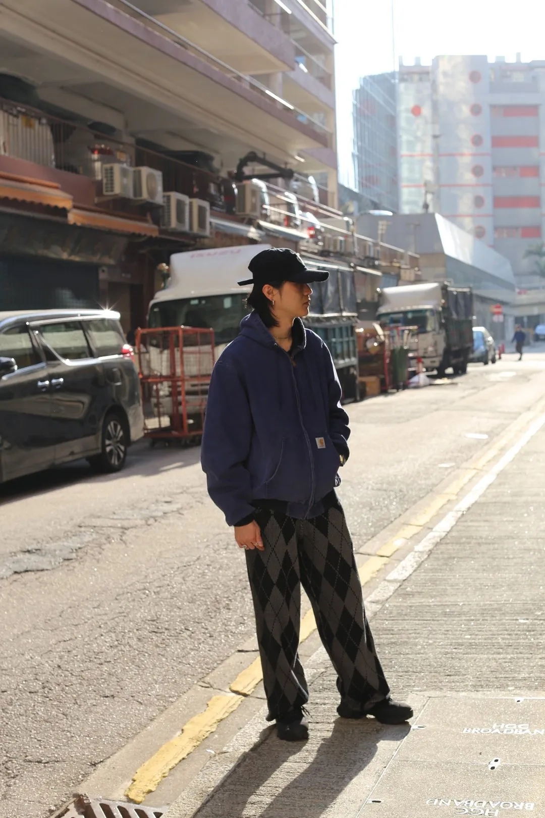 First Edition — Reversible Diamond Knit Trousers