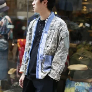 First Edition — Digital-Print Army Shirt Kimono