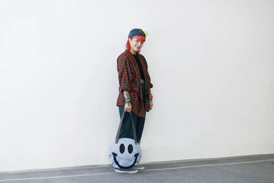 First Edition — Smiley Denim Tote