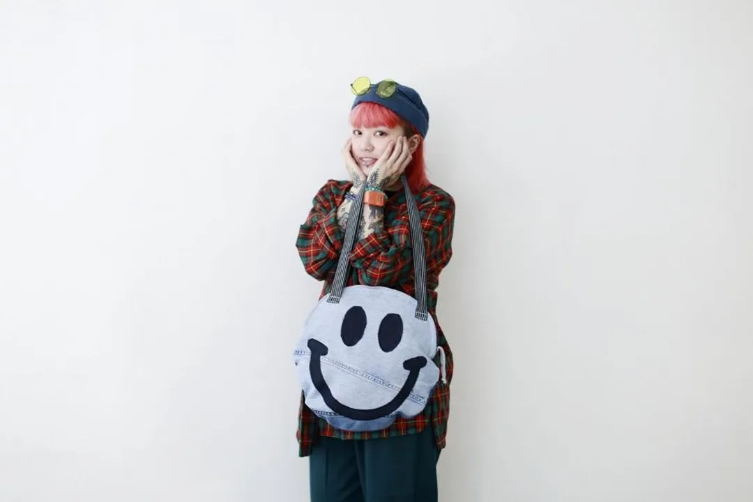 First Edition — Smiley Denim Tote