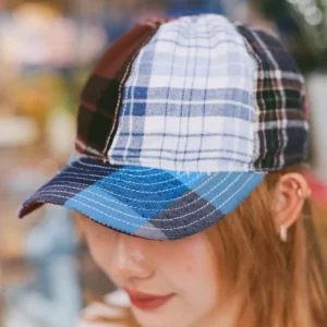 First Edition — Plaid Patchwork Baseball Cap