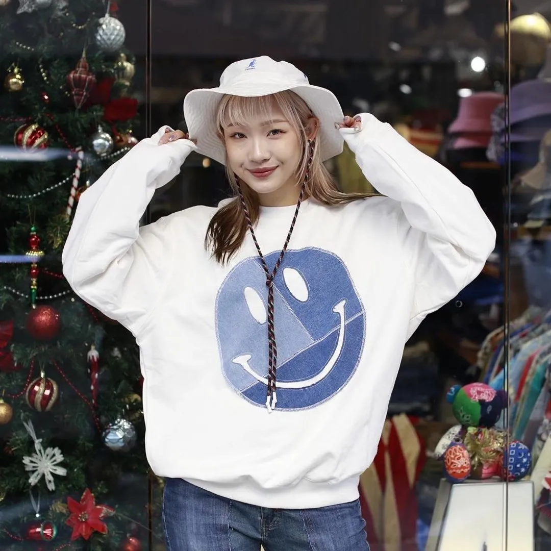 First Edition — Ha Ha Smile Patchwork Sweater