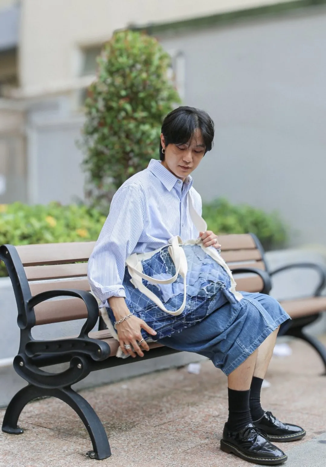 First Edition — Denim Patchwork Tote