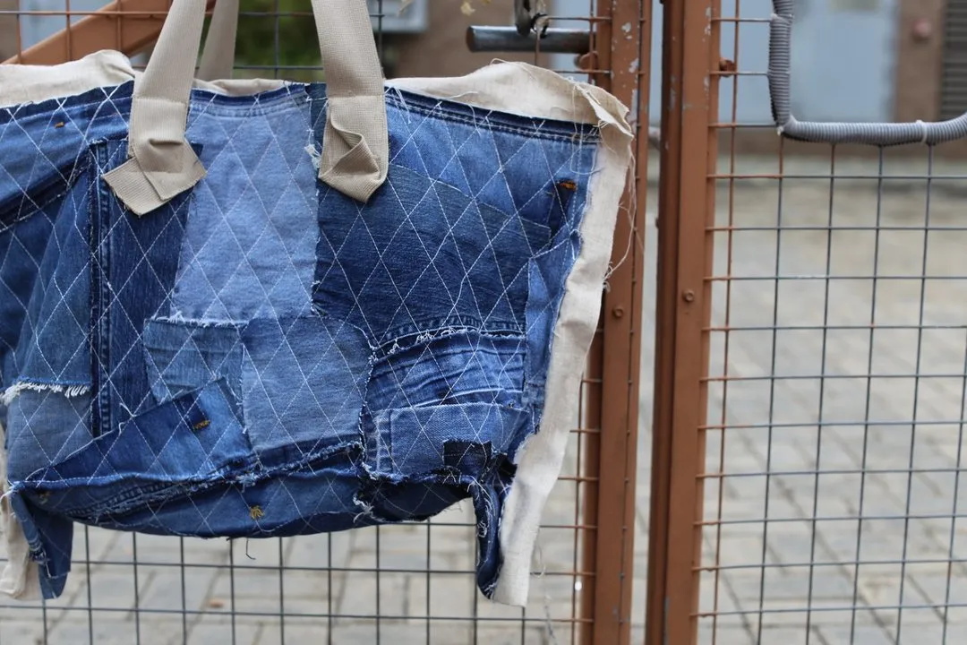 First Edition — Denim Patchwork Tote