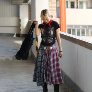First Edition — Flannel Plaid Maxi Skirt