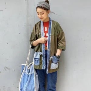 First Edition — Military Cloth & Denim Kimono